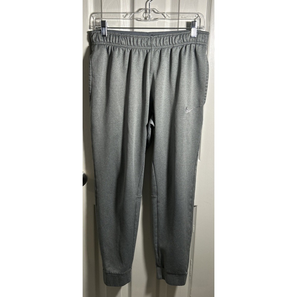 Nike Pants Mens M Gray Therma FIT Jogger Tapered Athletic Training Fleece Lined